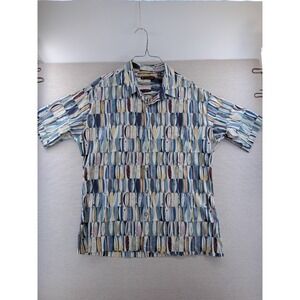 Tori Richard Hawaiian Shirt Men Large Tall Surf Board Print Made USA Altered